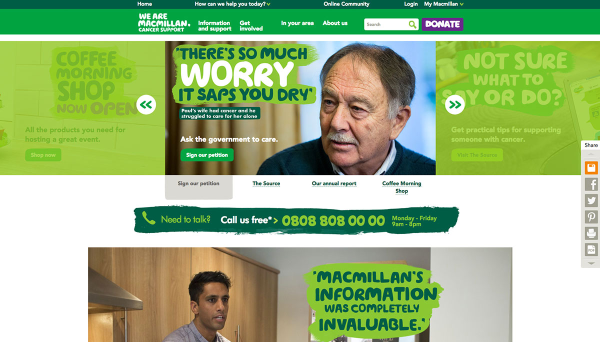 Macmillan Homepage Screenshot