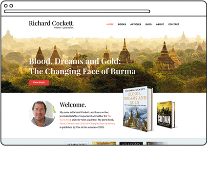 Richard Cockett Writer Website Design