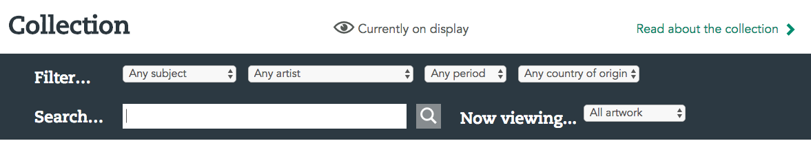 Screenshot of Collection Search