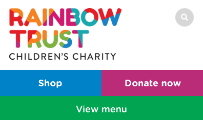 Screenshot of Rainbow Trust Mobile Version