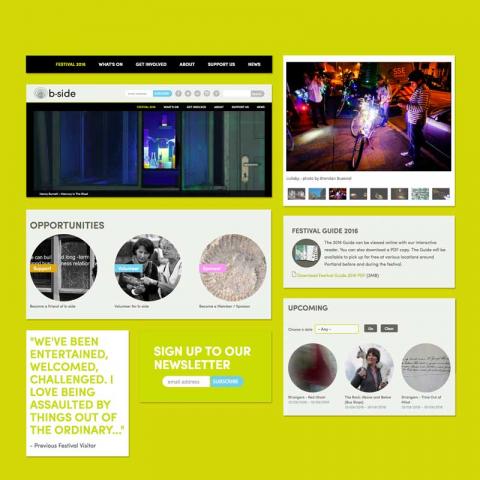 B-Side Arts Festival Website Design