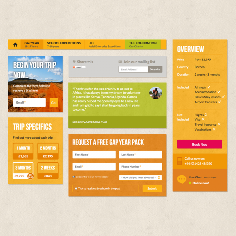 Camps International User Interface Design